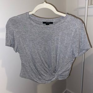 Knot front crop top Tee